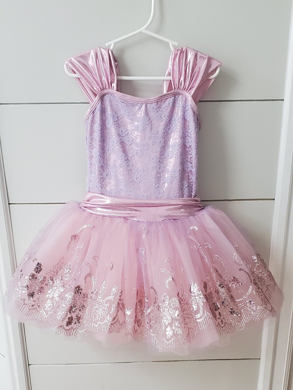 Sparkle Pink Tulle Ballet Costume for Kids